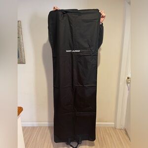 Yves Saint Laurent garment bag and hanger